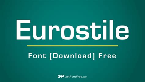 eurostile unicase font free download